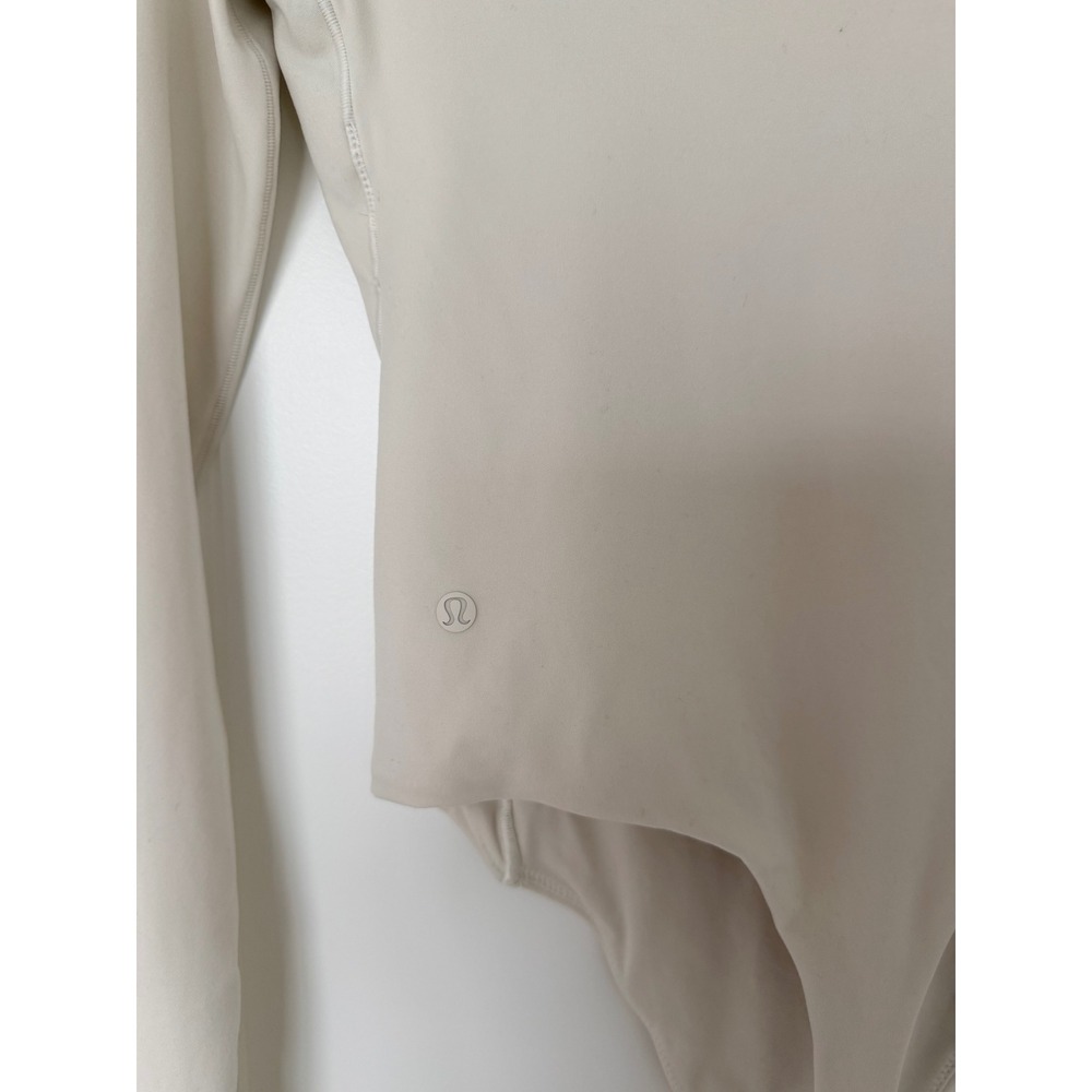 Lululemon Wundermost Ultra-Soft Nulu Mesh Long-Sleeve Bodysuit Bone Size 2 - Picture 3 of 3